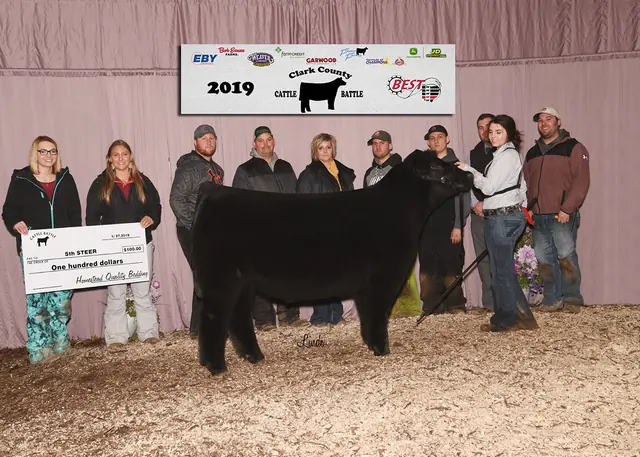5th Overall Steer & Champion Maine, Clark Co. Cattle Battle — SM Show Steers winner, 2019